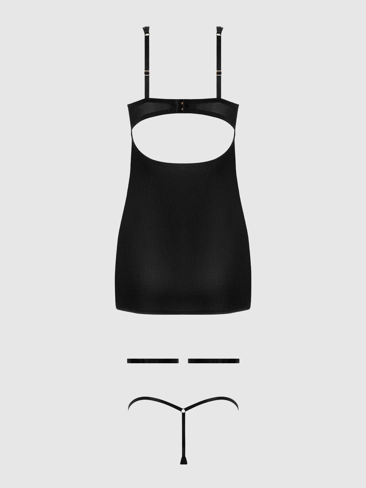 
                  
                    YASMINE SHIMMER MESH O-RING THIGH GARTER CHEMISE SET: PLUM / 3X/4X
                  
                