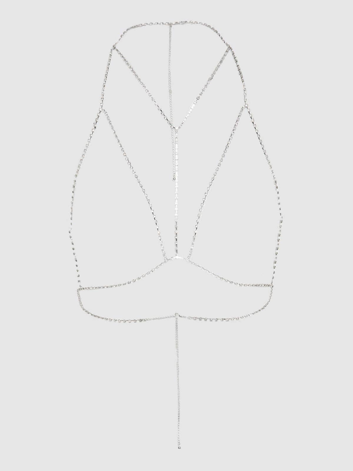 
                  
                    Diamond Simple Triangle Bustier Bra: SILVER
                  
                