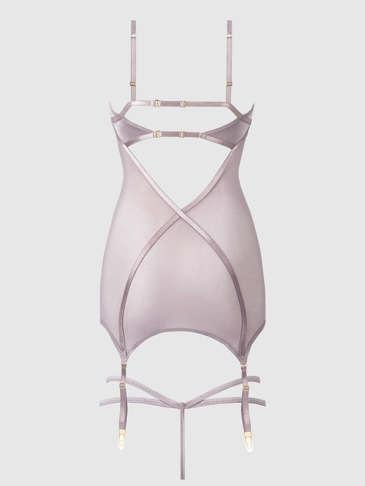 
                  
                    RAQUEL MESH & SILKY MICRO UNDERWIRE CHEMISE & G-STRING SET: BLACK / 3X/4X
                  
                
