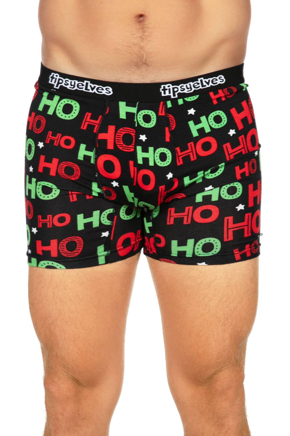 Red and Green Ho Ho Ho Boxer Briefs