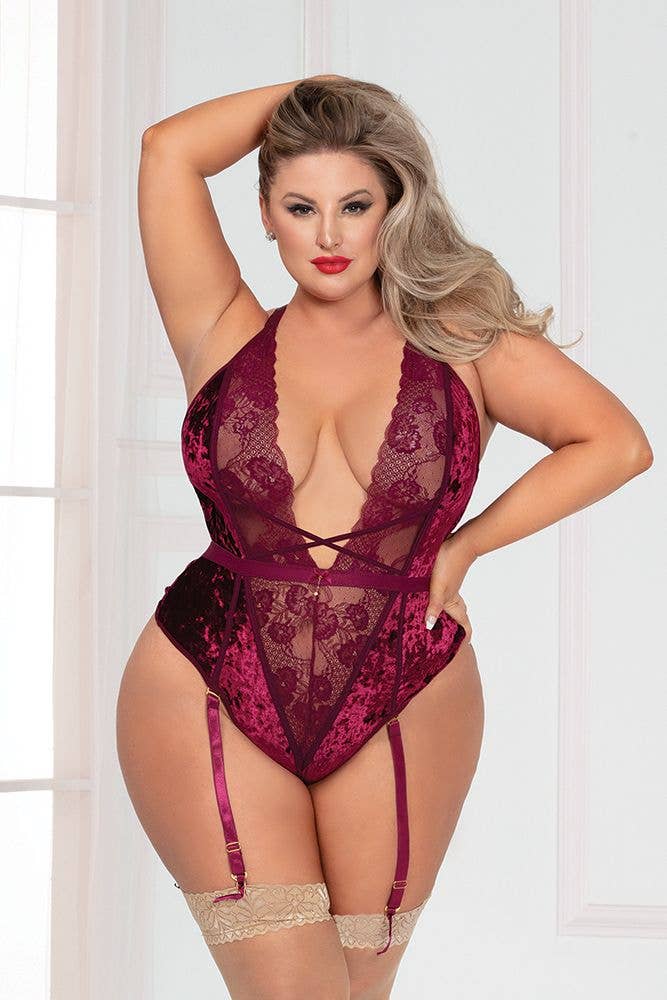 
                  
                    Seven til Midnight Velvet And Lace Teddy: Wine / 3/4X
                  
                