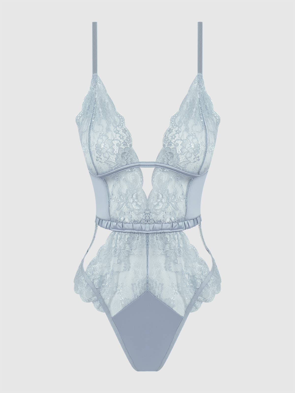 
                  
                    SIENNA SATIN & LACE WIRELESS TEDDY: STONE BLUE / XL
                  
                