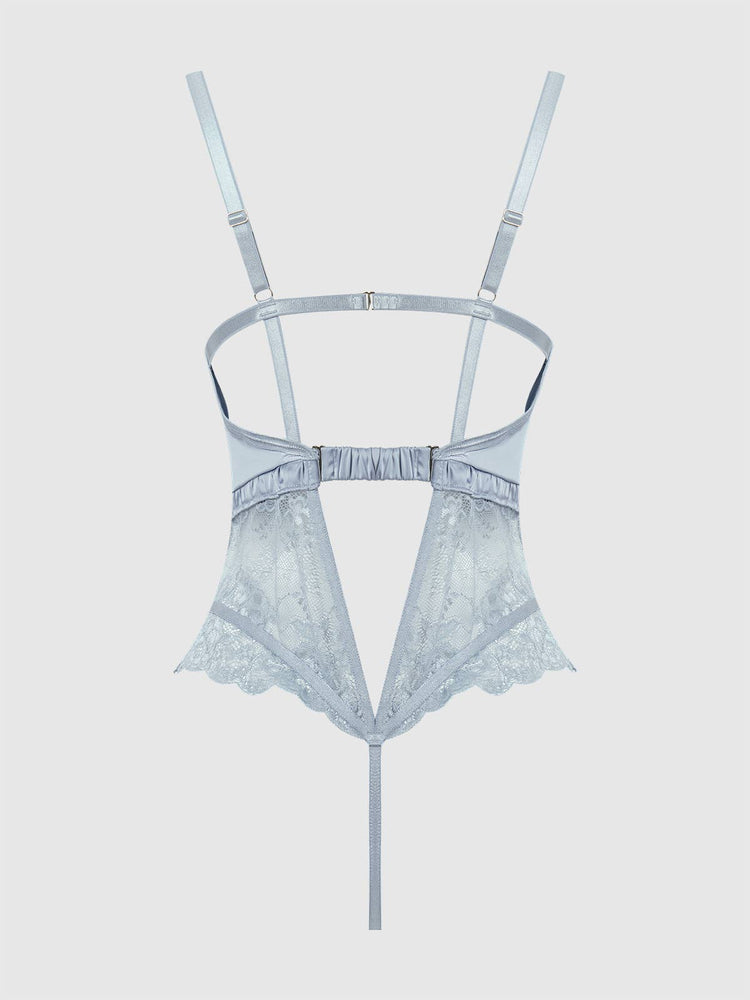 
                  
                    SIENNA SATIN & LACE WIRELESS TEDDY: STONE BLUE / XL
                  
                