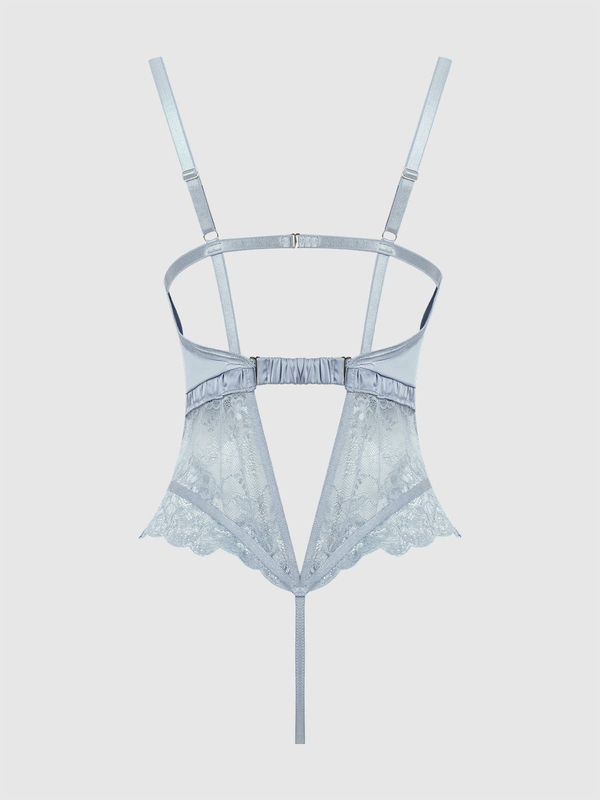
                  
                    SIENNA SATIN & LACE WIRELESS TEDDY: STONE BLUE / XL
                  
                