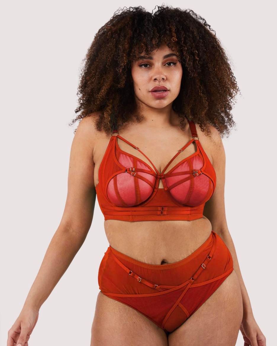 Red Crossover Bra