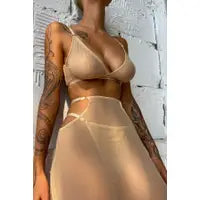 
                  
                    Nude Color Mesh Bra
                  
                