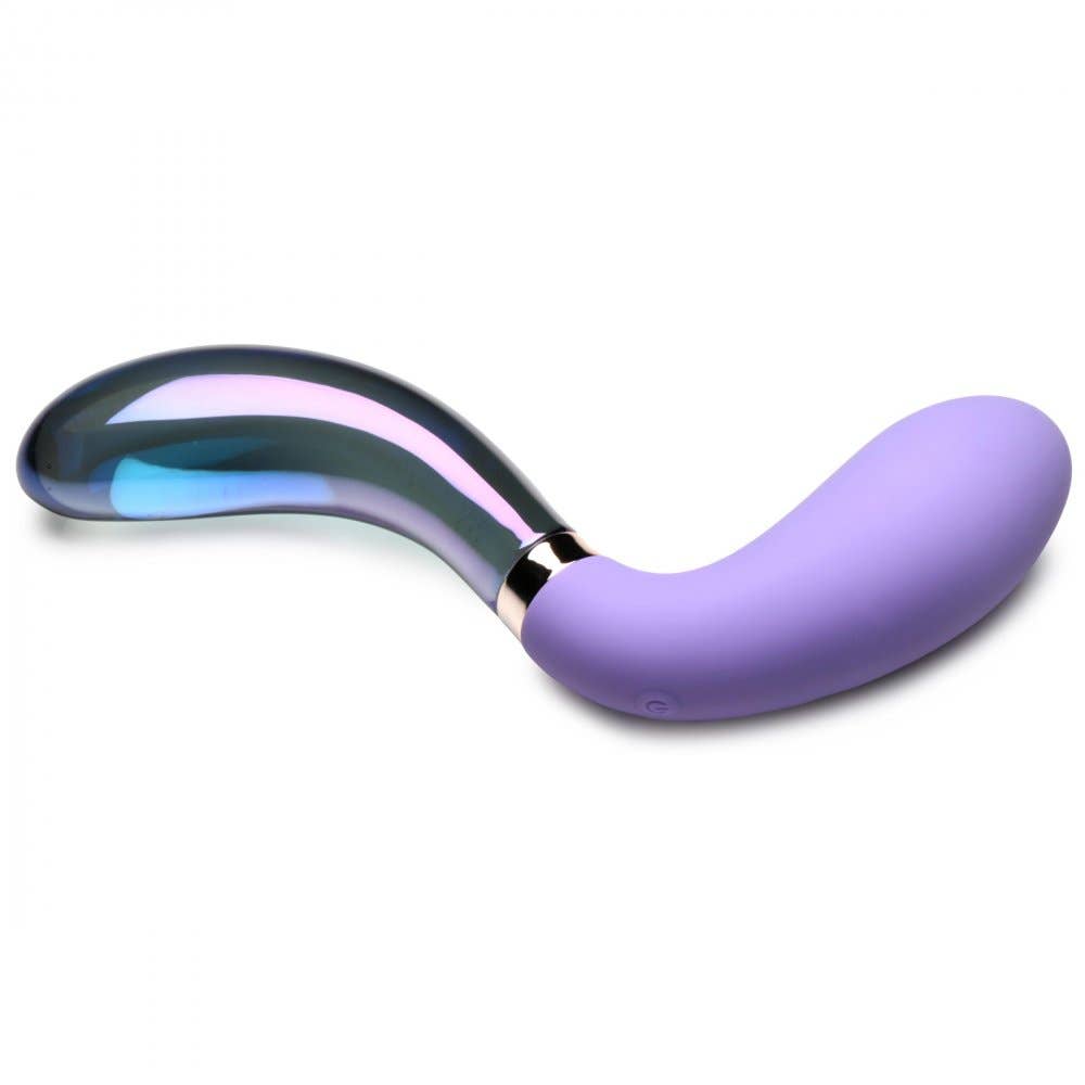 Vibra-Glass 10X Pari Dual Ended Wavy Silicone/Glass Vibrator